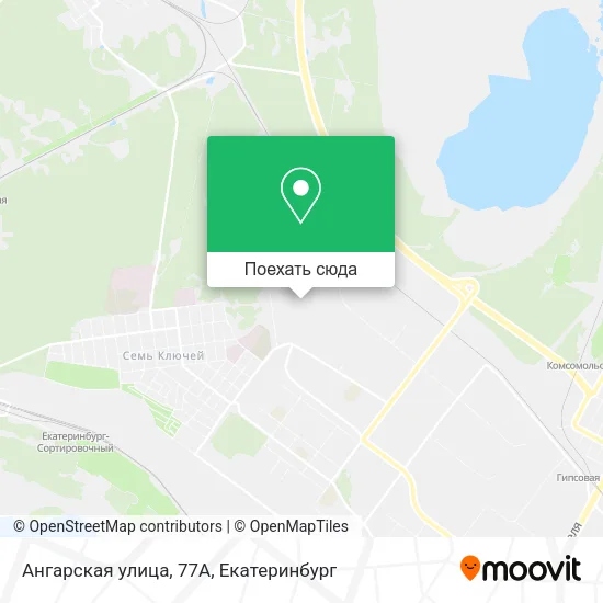 Карта Ангарская улица, 77А