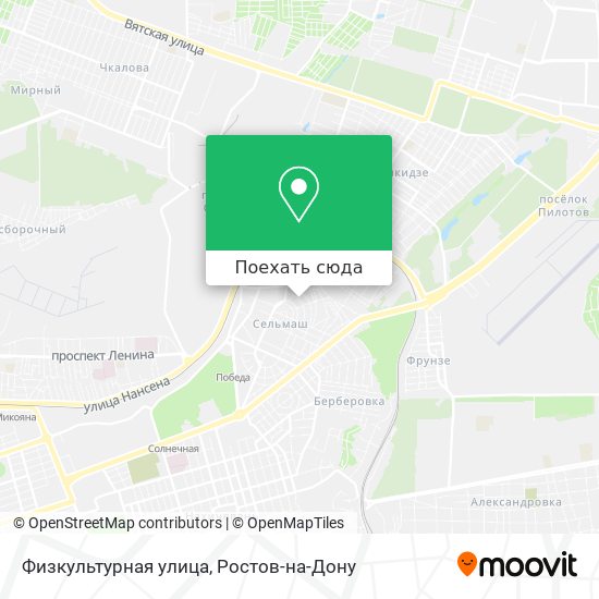 Карта Физкультурная улица