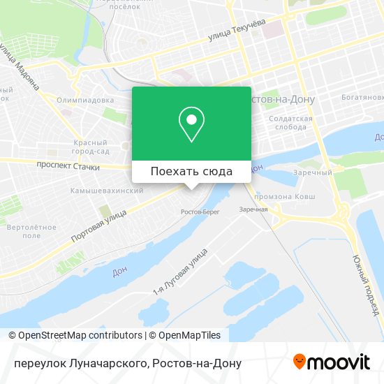 Карта переулок Луначарского