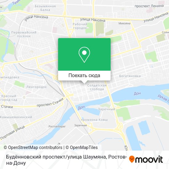 Карта Будённовский проспект / улица Шаумяна