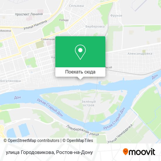 Карта улица Городовикова