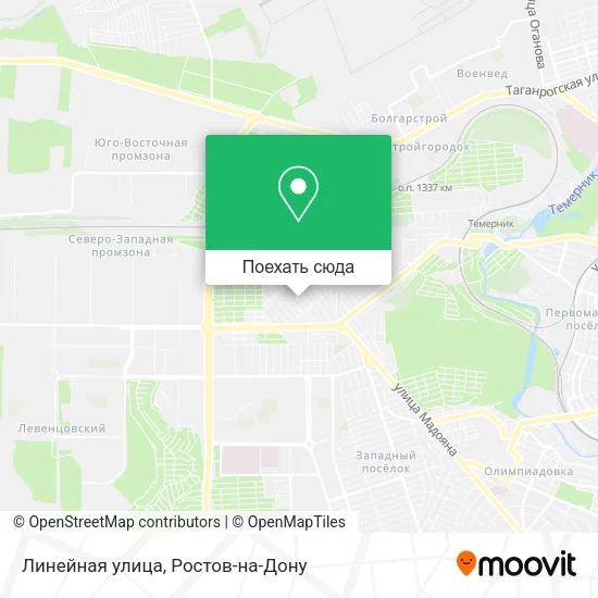 Карта Линейная улица