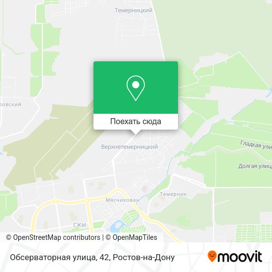Карта Обсерваторная улица, 42