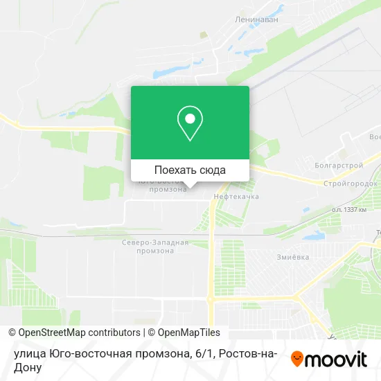Карта улица Юго-восточная промзона, 6 / 1