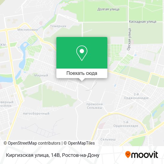 Карта Киргизская улица, 14В