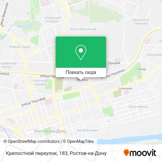 Карта Крепостной переулок, 183