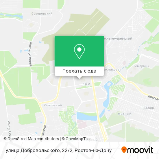 Карта улица Добровольского, 22/2