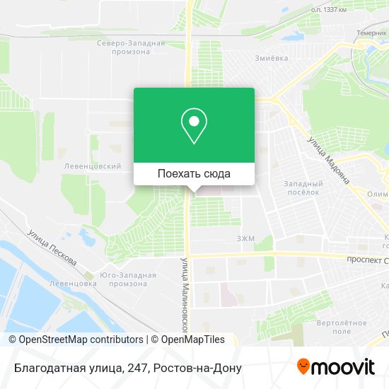 Карта Благодатная улица, 247