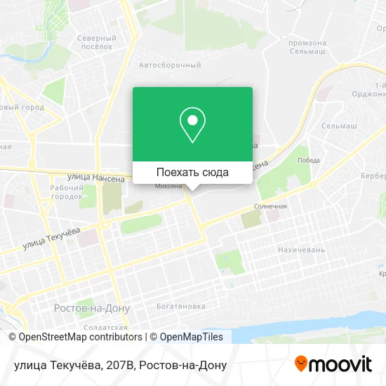Карта улица Текучёва, 207В