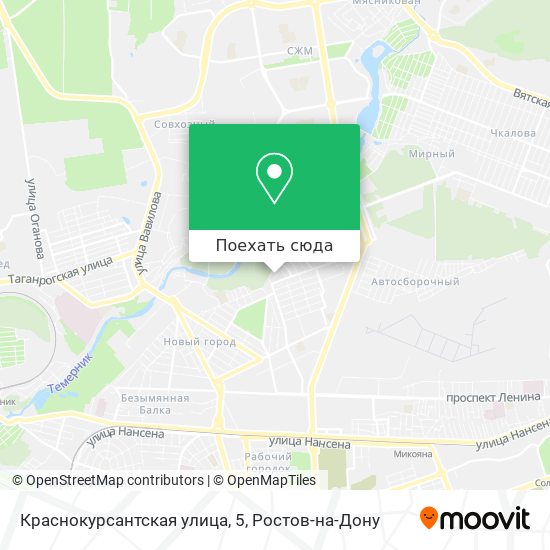 Карта Краснокурсантская улица, 5