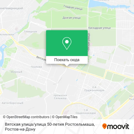 Карта Вятская улица / улица 50-летия Ростсельмаша
