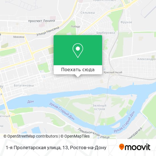 Карта 1-я Пролетарская улица, 13