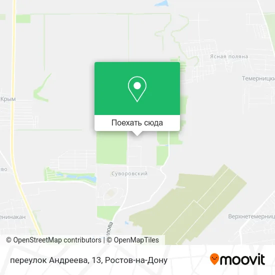 Карта переулок Андреева, 13