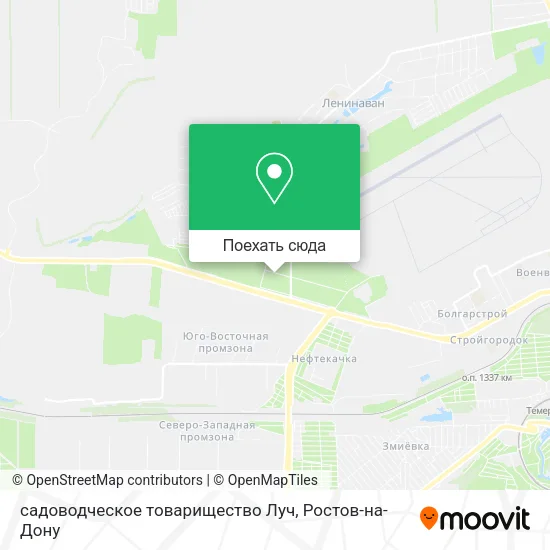 Карта садоводческое товарищество Луч