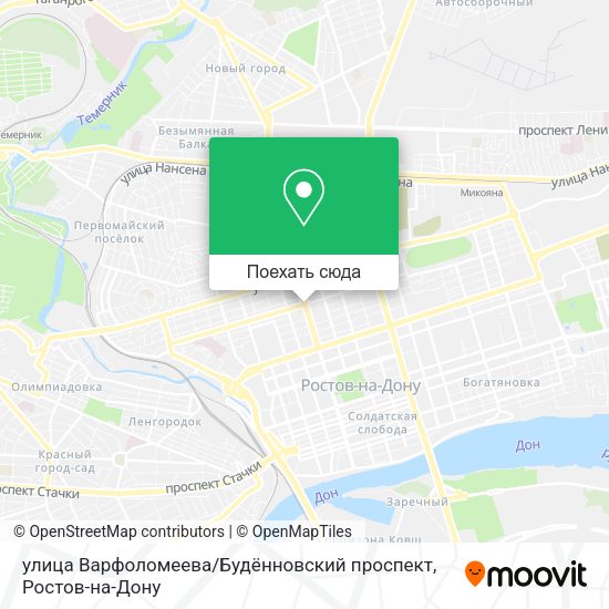 Карта улица Варфоломеева / Будённовский проспект