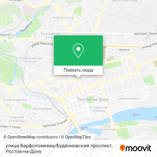 Карта улица Варфоломеева / Будённовский проспект