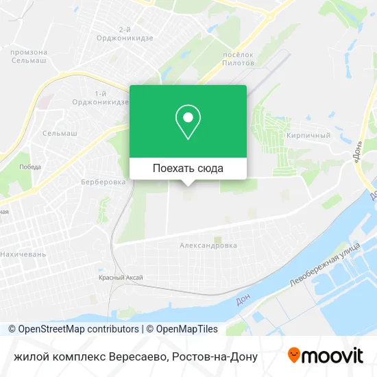 Карта жилой комплекс Вересаево