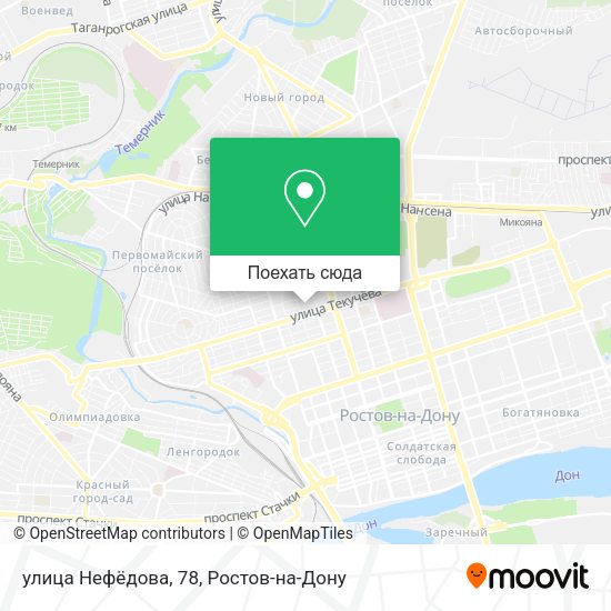 Карта улица Нефёдова, 78