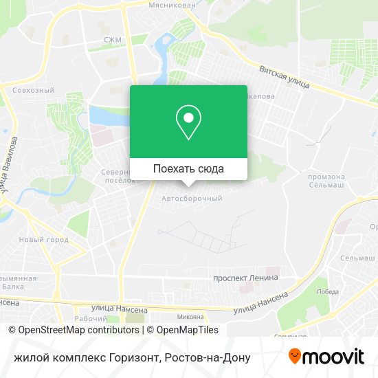 Карта жилой комплекс Горизонт