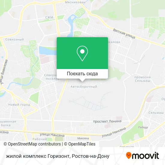 Карта жилой комплекс Горизонт