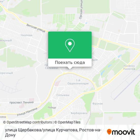 Карта улица Щербакова / улица Курчатова