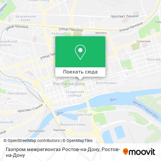 Карта Газпром межрегионгаз Ростов-на-Дону