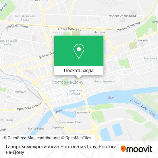 Карта Газпром межрегионгаз Ростов-на-Дону