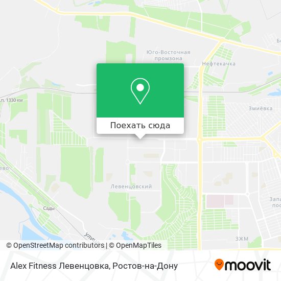 Карта Alex Fitness Левенцовка