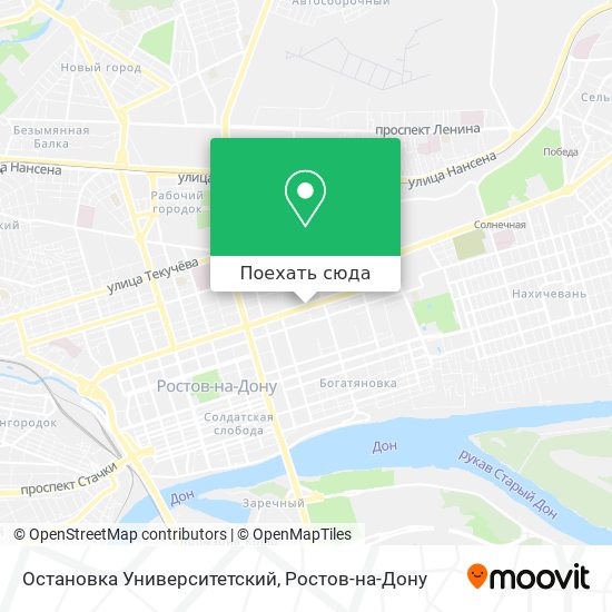 Карта Остановка Университетский