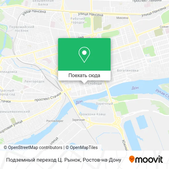 Карта Подземный переход Ц. Рынок