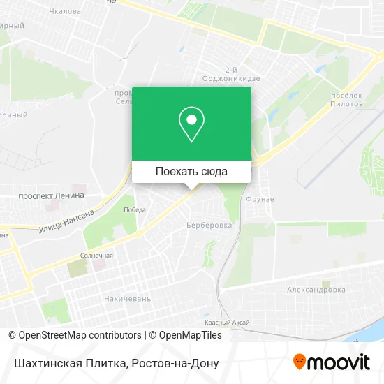 Карта Шахтинская Плитка