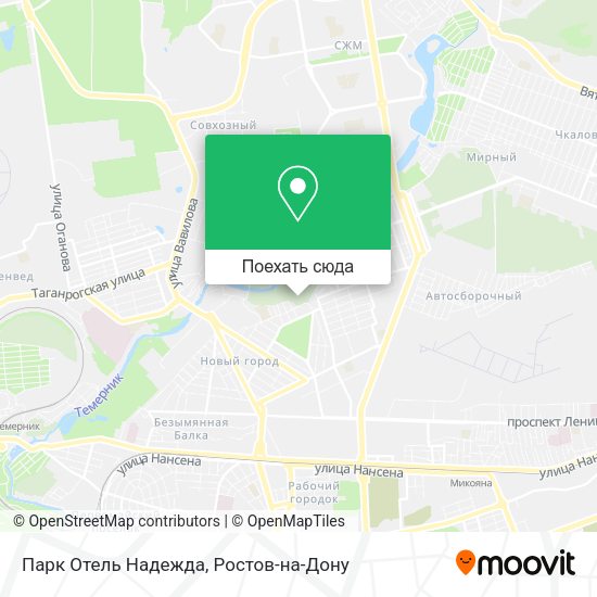 Карта Парк Отель Надежда