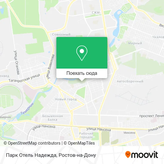 Карта Парк Отель Надежда