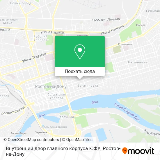 Карта Внутренний двор главного корпуса ЮФУ