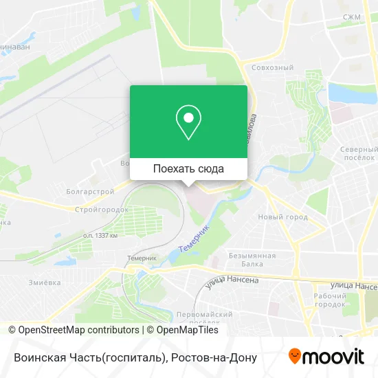 Карта Воинская Часть(госпиталь)