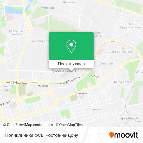 Карта Поликлиника ФСБ