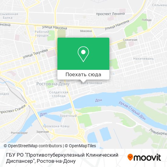 Карта ГБУ РО "Противотуберкулезный Клинический Диспансер"