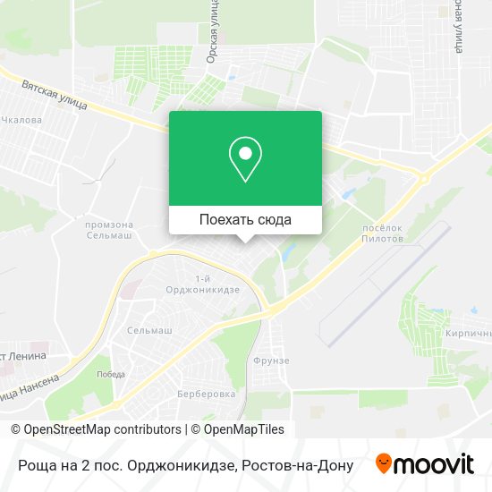 Карта Роща на 2 пос. Орджоникидзе