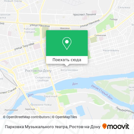 Карта Парковка Музыкального театра