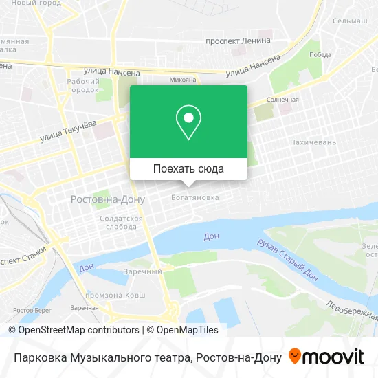 Карта Парковка Музыкального театра