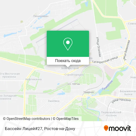 Карта Бассейн Лицей#27