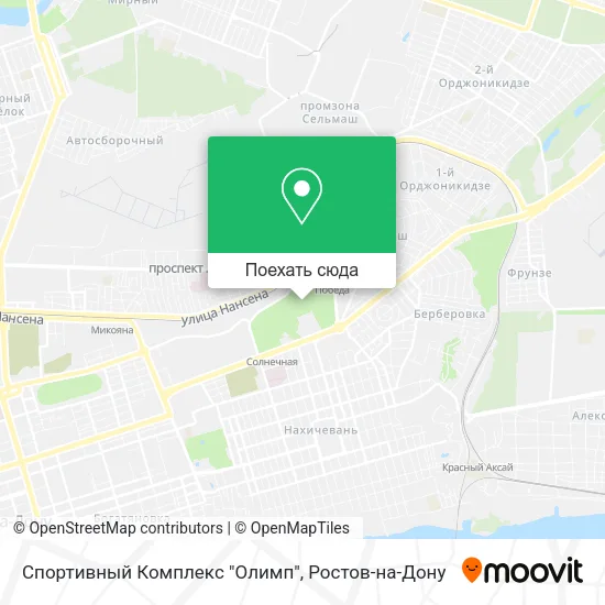 Карта Спортивный Комплекс "Олимп"