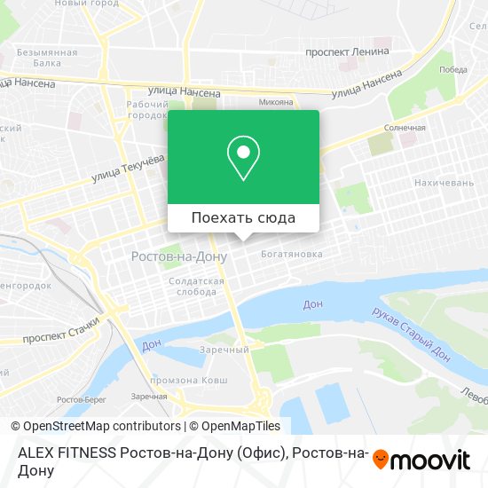Карта ALEX FITNESS Ростов-на-Дону (Офис)