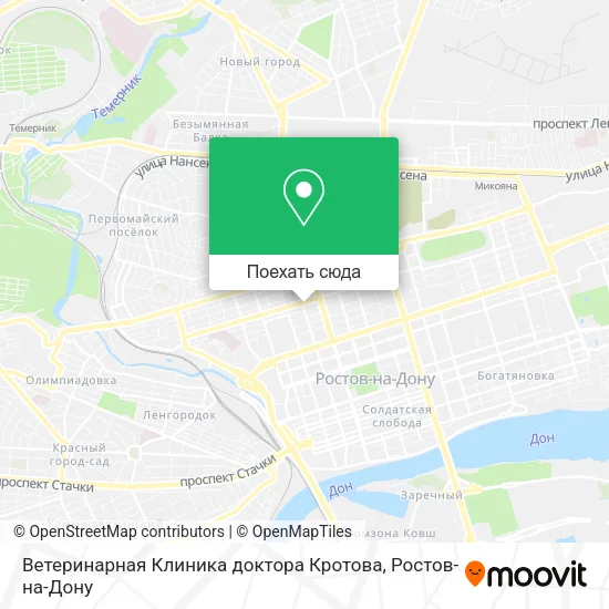 Карта Ветеринарная Клиника доктора Кротова