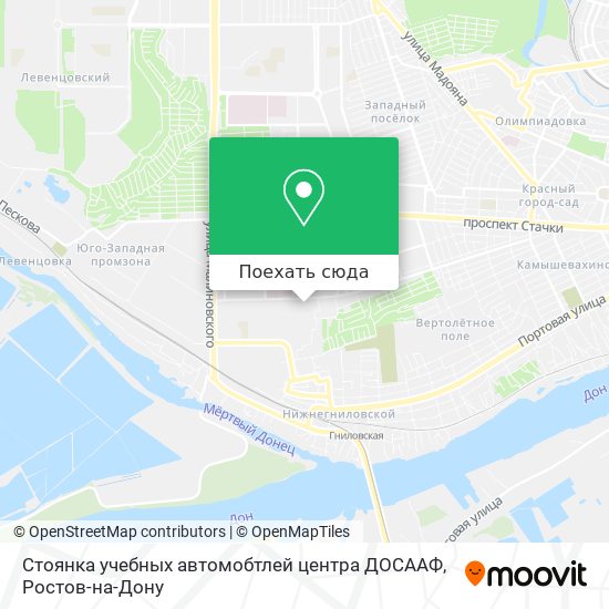 Карта Стоянка учебных автомобтлей центра ДОСААФ