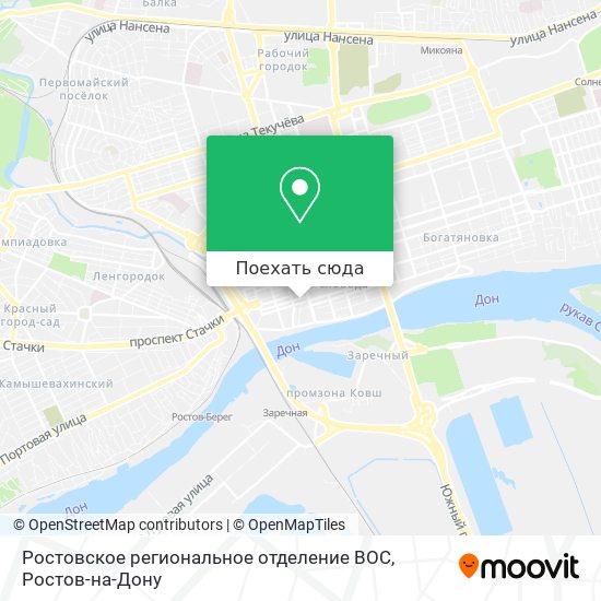 Карта Ростовское региональное отделение ВОС
