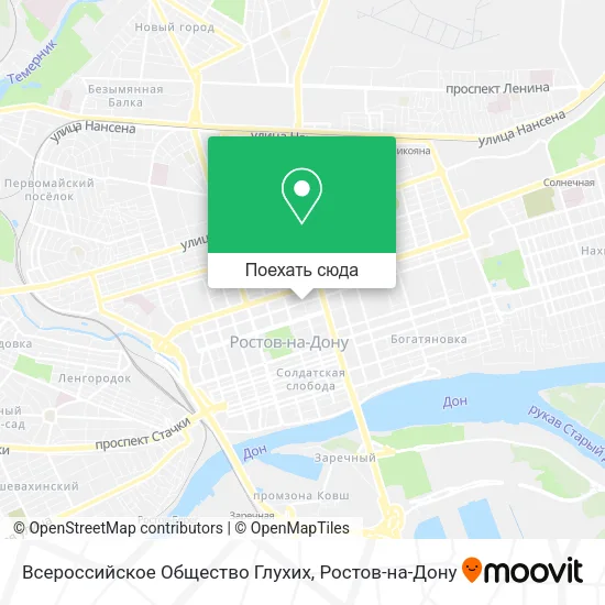 Карта Всероссийское Общество Глухих