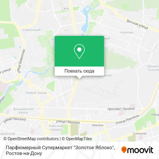 Карта Парфюмерный Супермаркет "Золотое Яблоко"