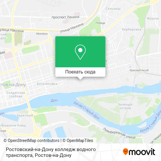 Карта Ростовский-на-Дону колледж водного транспорта
