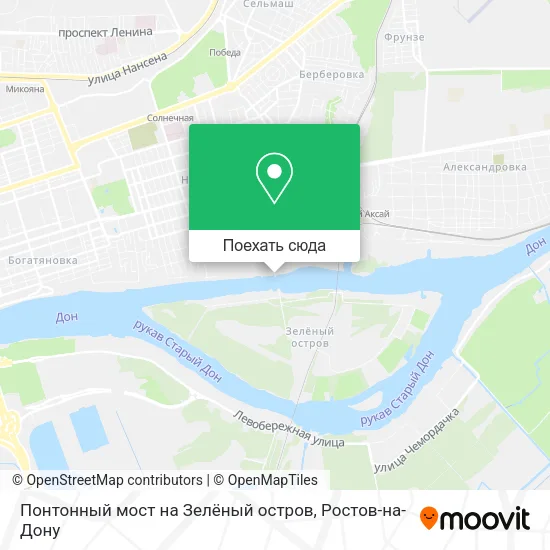 Карта Понтонный мост на Зелёный остров